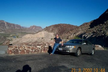 Which one should I drive today: the Buick ... (mountain pass on the way to texas)