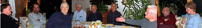 Ham Meeting at Peter (VE3FPM) March 25 / 2006 : left to right: Glenn, Klaus, Wolf, Uwe VE3GEX, myself, Peter VA3PF, Peter VE3FPM, Harry VE3GPE, XYL Kirsten